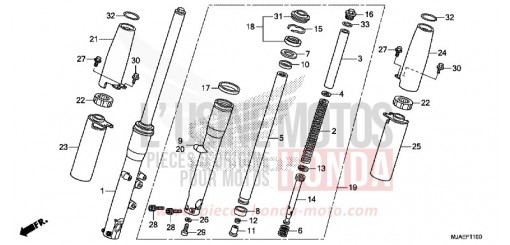 GABEL, VORNE (VT750CS/C2B/C) VT750CSE de 2014